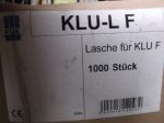   PUK KLU-L F, 30x26 mm négyszögletű alátétlemez kábellétrákhoz, leszorító lemez, horganyzott, 50 Ft/db.