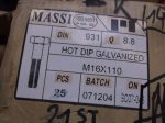   M16x110 hatlapfejű részmenetes csavar, 8.8, horganyzott, 105 Ft/db, DIN931, Massi