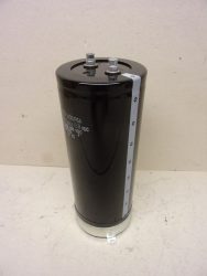 HITACHI HCG F6A, 15000 uF 450VDC kondenzátor, 90mm átmérő, 260mm hossz, tartóbilinccsel, egyenáramú alumínium elektrolit kondenzátor