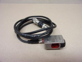 Keyence LR-ZB100CP optikai szenzor, fotoelektromos érzékelő, 10-30VDC, 35–100 mm érzékelés, 1,2m kábellel, M8 4 pin csatlakozó, PNP, Piros lézer (660 nm)
