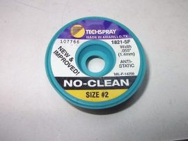 Rézharisnya, kiforrasztó szalag, antisztatikus, TechSpray No-clean 1821-5F, 1,4mm/1,5m