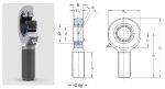   SAL 45 ES-2RS SKF Rod End, Rúdvég, Karbantartást igénylő, kétoldalt tömített gömbcsukló, gömbszem külsőmenetes szárral, 45 mm tengelyfurat, M 45x3 balmenetes külső menet, 