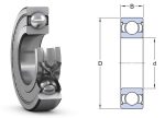   6003 2Z HKC 17x35x10 mm, kétoldalt fém porvédővel zárt, egysoros mélyhornyú golyóscsapágy, 