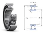   6300 NINGBO MOGB BEARING 10x35x11 mm, nyitott egysoros mélyhornyú golyóscsapágy, 