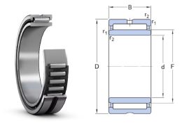 NA 4906 SKF, 30x47x17 mm, Egysoros tűgörgős csapágy, 