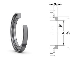 HJ 407, 35x59x13 mm, Neutral, Acél támasztógyűrű, támasztótárcsa, sarokgyűrű NU és NJ hengergörgős csapágyakhoz