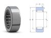 RSTO 6 TV X (RNAST 6) INA, 10x19x9,8 mm, Tartógörgő, síngörgő, járom típusú támasztógörgő, karimás gyűrűk és belső gyűrű nélkül, sík külső palást