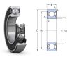 6300 2RS1 SKF 10x35x11 mm, Kétoldalt zárt, egysoros mélyhornyú golyóscsapágy, gumi (NBR) súrlódó tömítés a csapágy mindkét oldalán, 