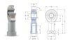 HF 8A HEIM, (HF8, MW8, TR8, SIZP12, PHSB8, 8376445) Rod End, Rúdvég, gömbcsukló, gömbszem belsőmenetes szárral, 12,7 mm (1/2") tengelyfurat, UNF-3B .5000-20 (1/2"-20) jobbmenetes belső menet,