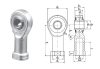 BRF 10-00-501 (EWZ250) DURBAL Rod End, Rúdvég, gömbcsukló, gömbszem belsőmenetes szárral, 10 mm tengelyfurat, M10 jobbmenetes belső menet, 2 soros golyós