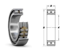 NN 3012 KP41 FLT, 60x95x26 mm, Szuperprecíziós kétsoros hengergörgős csapágy, bronzkosárral, kúpos tengelyfurattal, és olajhorony nélkül