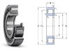 NUP 407 DKF, 35x100x25 mm, Egysoros hengergörgős csapágy, acélkosárral, egyoldalon peremes belső gyűrűvel, és belső támasztó P gyűrűvel