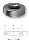 629 V NICE 49,21x81,756x20,637 mm, 1-15/16"x3-7/32"x13/16" Axiális egysoros golyóscsapágy, nyomócsapágy, lemezházban, Thrust Ball Bearing 