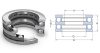 52202 ZKL 10x32x22 mm, egysoros axiális golyóscsapágy, támcsapágy, Single direction thrust ball bearing