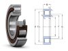 NUP 2306 ECP SKF, 30x72x27 mm, Egysoros hengergörgős csapágy, poliamid kosárral, egyoldalon peremes belső gyűrűvel, és belső támasztó P gyűrűvel