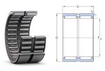   RNA 6908 NA FAG, 48x62x40 mm, Kétsoros tűgörgős csapágy acélkosárral, és belső gyűrű nélkül