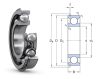 6205 NR KBS 25x52x15 mm, Kétoldalt nyitott, egysoros mélyhornyú golyóscsapágy, külső paláston rögzítő gyűrűvel 