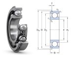   6205 NR KBS 25x52x15 mm, Kétoldalt nyitott, egysoros mélyhornyú golyóscsapágy, külső paláston rögzítő gyűrűvel 