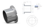   PCMF 121412 (PAF, EGF 12120) SKF, 12x14x12 mm, Peremes hasított persely, PTFE kompozit siklócsapágy