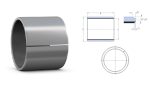   GLY.PG 455040 F (EGB, PAP 4540 P10) SKF, 45x50x40 mm, Glycodur hasított persely, PTFE kompozit siklócsapágy, 2 m/s, -200... +260 °C