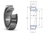   32310 TIMKEN, 50x110x42,25 mm, Egysoros kúpgörgős csapágy, Érintkezési szög 12.953°