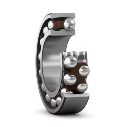 1203 ETN9 SKF 17x40x12 mm, nyitott kétsoros önbeállós golyóscsapágy, poliamid kosárral