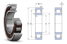 NU 2209 ECP SKF, 45x85x23 mm, Egysoros hengergörgős csapágy, poliamid kosárral, és mindkét irányba elmozduló belső gyűrűvel