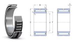   NA 4928 SKF, 140x190x50 mm, Egysoros tűgörgős csapágy, belső gyűrűvel, és acélkosárral