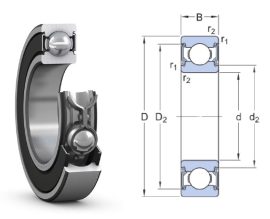 623 2RS NEUTRAL, 3x10x4 mm, Egysoros mélyhornyú golyóscsapágy, gumi (NBR) súrlódó tömítés a csapágy mindkét oldalán, 