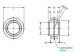 GEEW 90-ES (GEEW90ES, GE90LO, GEG90ES) LS, 90x130x50/90 mm, gömbcsukló, gömbszem 90 mm-es tengelyfurat, radiális gömb alakú siklócsapágy, 