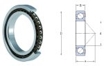   7209 CTPAP4 (B 7209, CG1UJ74, CD/P4A) ZKL 45x85x19 mm, nyitott egysoros ferde hatásvonalú, szuperprecíziós golyóscsapágy, orsócsapágy, textilbakelit kosárral, érintkezési szög 15°, P4, 
