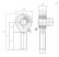 BRM 10-00-501 DURBAL Rod End, Rúdvég, gömbcsukló, gömbszem belsőmenetes szárral, 10 mm tengelyfurat, M10 jobbmenetes külső menet, 2 soros golyós
