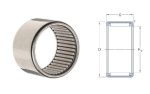   B 1212 KOYO, 19.05x25.4x19.05 mm, 3/4"x1"x3/4" Mindkét oldalt nyitott, lemezházas tűgörgős csapágy, telegörgős, kosár nélküli, 