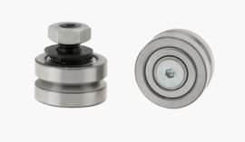 SJ25C (SJ 25 C) HEPCO 8x25x14/26,4 mm, Koncentrikus csap típusú vezetőgörgő, tartógörgő, csapos támasztógörgő, (síngörgő) külső paláston "V" alakú vezetőnúttal, GV3 lineáris rendszerekhez