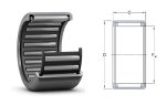   J 128 IKO, (BA 128 ZOH, DCL 128, SCE 128) 19.050x25.400x12.70 mm, 3/4"x1"x1/2" Mindkét oldalt nyitott, lemezházas tűgörgős csapágy, belső gyűrű nélkül
