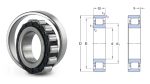   MRJ 1/2 (CRM 4, RMS 5) RHP, 12,7x41,275x15,875 mm, 1/2"x1.5/8"x5/8" Egysoros hengergörgős csapágy, acélkosárral, és mindkét irányba elmozduló külső gyűrűvel, N design