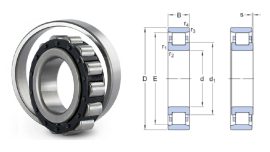 N 208 STEYR, 40x80x18 mm, Egysoros hengergörgős csapágy, acélkosárral, és mindkét irányba elmozduló külső gyűrűvel