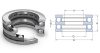 52207 ZKL 30x62x34mm, kétsoros axiális golyóscsapágy, támcsapágy, Double direction thrust ball bearing