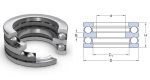   52208 SRO 30x68x36mm, kétsoros axiális golyóscsapágy, támcsapágy, Double direction thrust ball bearing