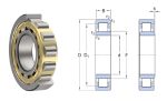   NU 204 M KBS, 20x47x14 mm, Egysoros hengergörgős csapágy, bronzkosárral, és mindkét irányba elmozduló belső gyűrűvel