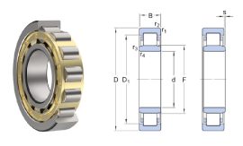NU 204 M KBS, 20x47x14 mm, Egysoros hengergörgős csapágy, bronzkosárral, és mindkét irányba elmozduló belső gyűrűvel