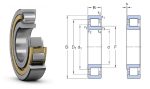   NJ 204 M LYC, 20x47x14 mm, Egysoros hengergörgős csapágy, bronzkosárral, és egyoldalon peremes belső gyűrűvel