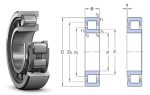   NJ 203 SKF, 17x40x12 mm, Egysoros hengergörgős csapágy, acélkosárral, és egyoldalon peremes belső gyűrűvel