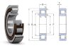 NJ 2009 ECP/VQ177 (ETVP2) SKF, 45x75x19 mm, Egysoros hengergörgős csapágy, poliamid kosárral, és egyoldalon peremes belső gyűrűvel