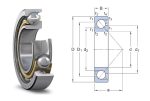   7406 M (66406 L) GPZ 30x90x23 mm, nyitott egysoros ferde hatásvonalú golyóscsapágy, bronzkosárral, érintkezési szög 40°