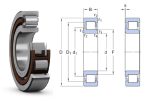   NJ 205 ECP SKF, 25x52x15 mm, Egysoros hengergörgős csapágy, poliamid kosárral, és egyoldalon peremes belső gyűrűvel