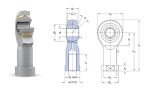   GILSW 10 FLURO, Rod End, Rúdvég, gömbcsukló, gömbszem belsőmenetes szárral, 10 mm tengelyfurat, M10 balmenetes belső menet (SILKAC 10 M, KIL10DM, SFLC10, JAFL10, GIKL10-PB, KJL 10, PHS 10 LA, SILBP)