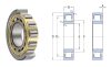 NU 324 E/M6/C3 STEYR, 120x260x55 mm, Egysoros hengergörgős csapágy, bronzkosárral, növelt csapágyhézaggal, és mindkét irányba elmozduló belső gyűrűvel