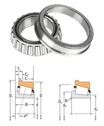 30309 AR GNUTTI, 45x100x27,25 mm, Egysoros kúpgörgős csapágy, peremes külső gyűrűvel. Érintkezési szög 12.953°