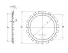 MB 36 Neutral, 180x203/242 mm, Biztosító lemez KM, KML, HM típusú hornyos anyákhoz, Lock washer